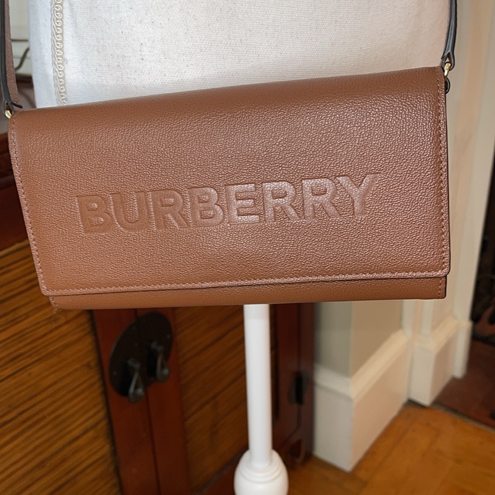Burberry Leather Embossed Henley Wallet on a Strap - Picture 5 of 9